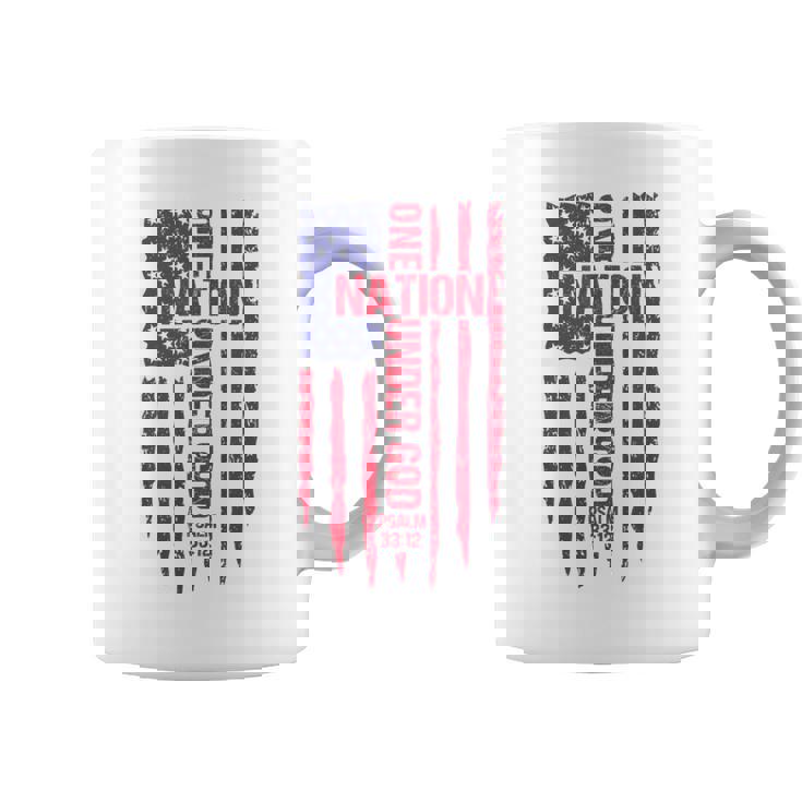 One Nation Under God American Flag Patriotic Christian Coffee Mug