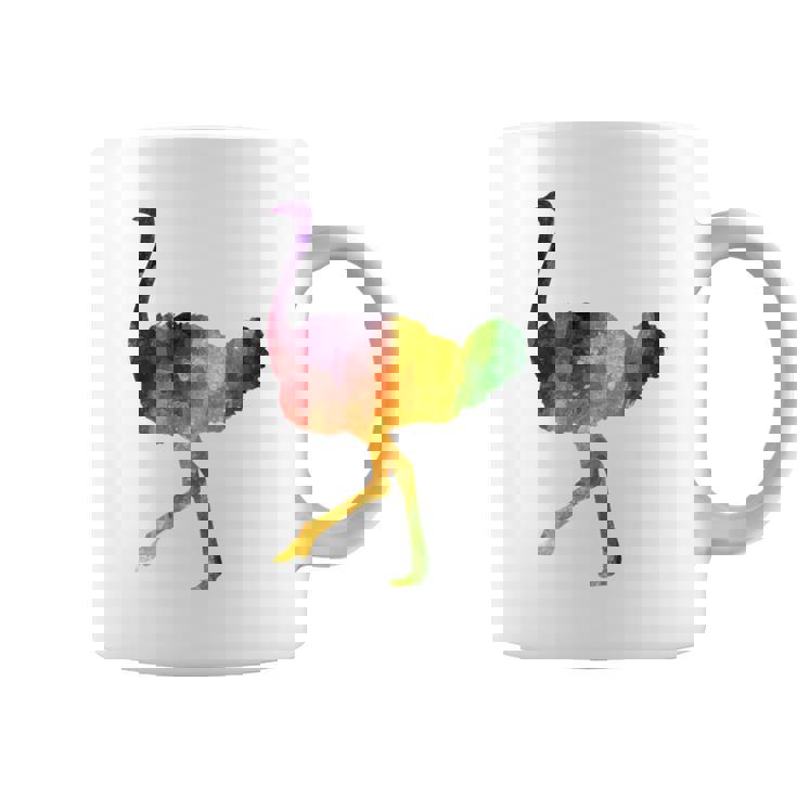 Ostrich African ダチョウ Animal Watercolor Graphic コーヒーマグ