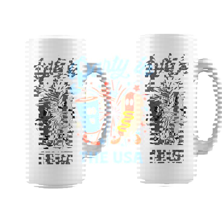Party In The Usa Hot Dog Lover Usa 4Th Of July Coffee Mug