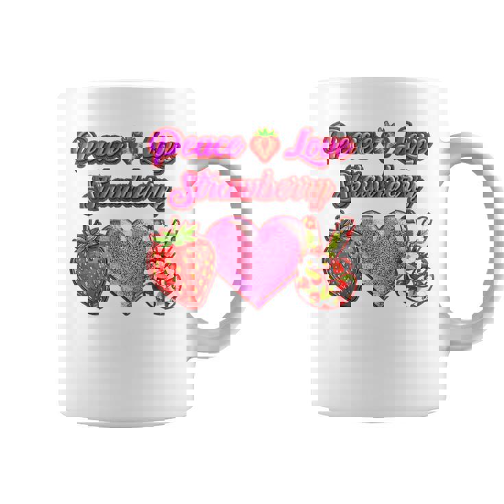 Peace Love イチゴ好き 果物食主義者 果実 果実 果実 コーヒーマグ