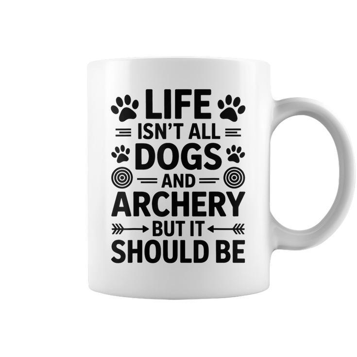 Perros Y Tiro Con Arco Arquero Divertido Tiro Con Arco Taza de café