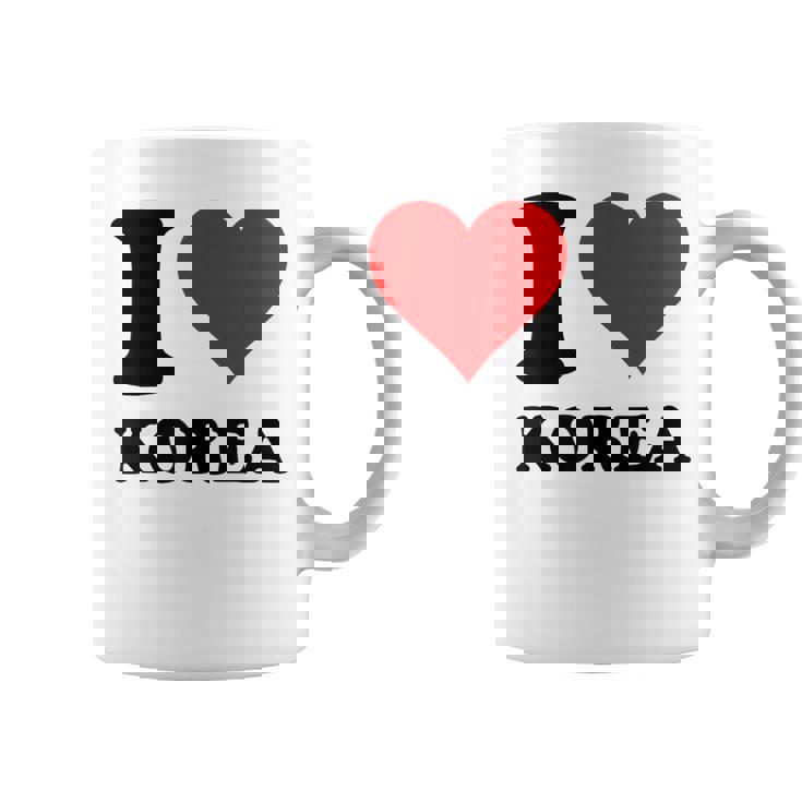 Red Heart I Love Korea コーヒーマグ