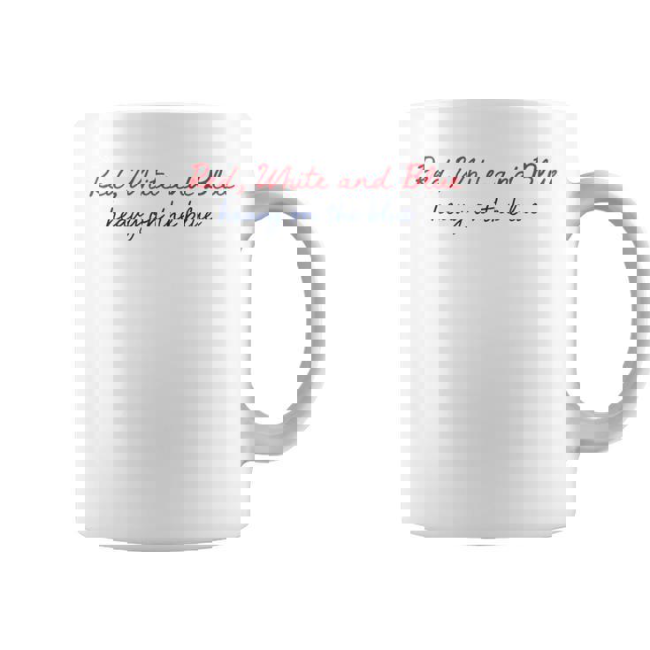 Red White And Blue Heavy On The Blue 4Th Of July Coffee Mug