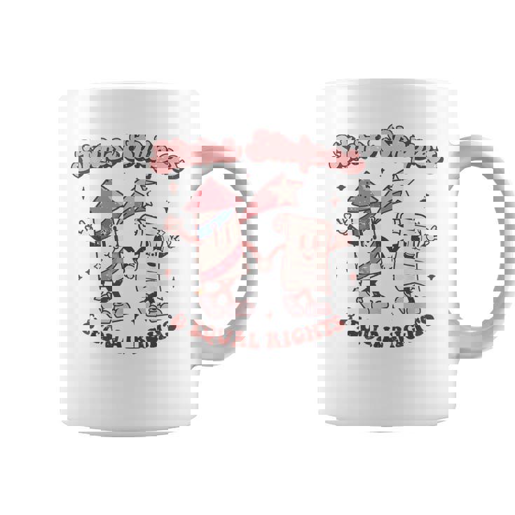 Retro Groovy 4Th Of July Stars Stripes & Equal Rights Coffee Mug