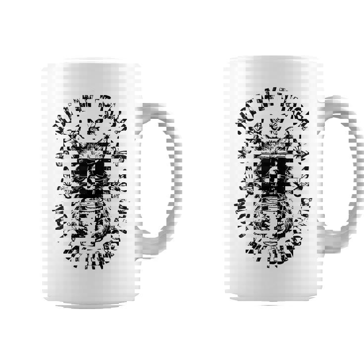 Retro Not My Trash Not My Dumpster Vintage Raccoon Trash Coffee Mug