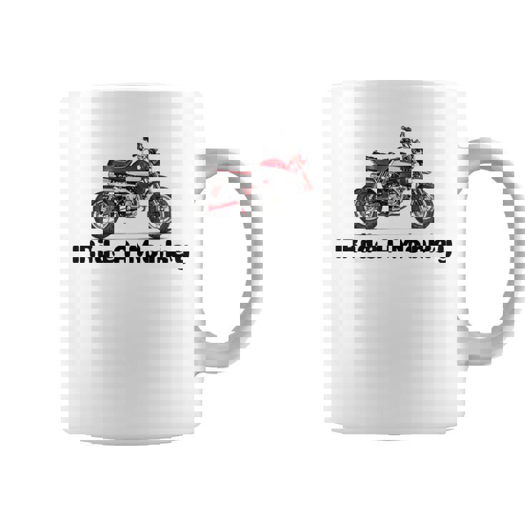 I Ride A Monkey オートバイミニバイクまたはピットバイク コーヒーマグ