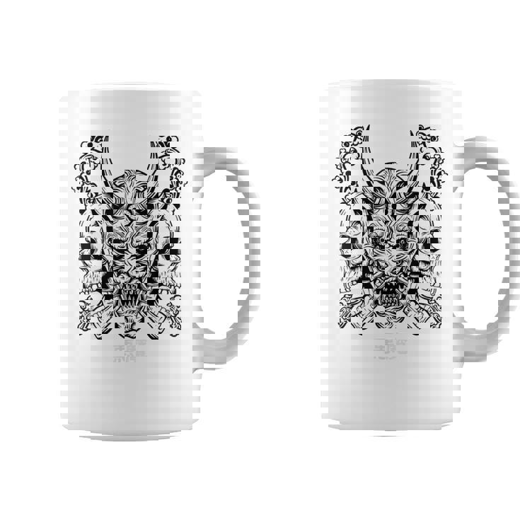 Samurái Máscara De Hannya Oni Japón Anime Taza de café