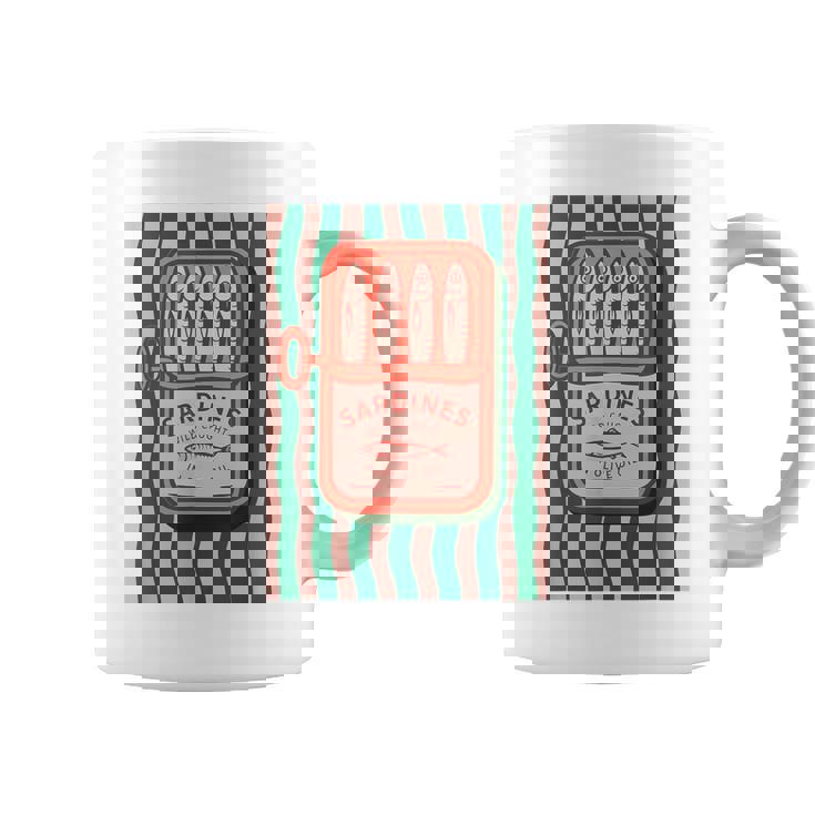 Sardines Tinned Fish Retro Graphic Summer For Women Coffee Mug