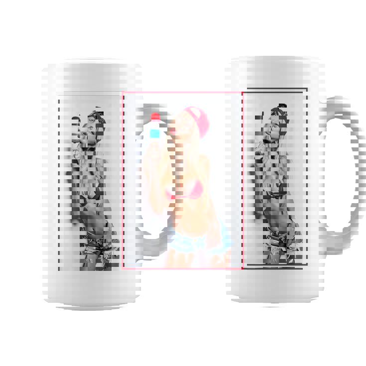 Sexy Girl グラフィックtシャツ セクシーアイスポップピンナップ 3 バックプリント コーヒーマグ