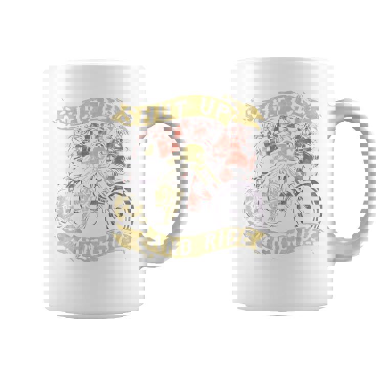 Shut Up And Ride スカルバイクシャツ バイカー グリムリーパー コーヒーマグ