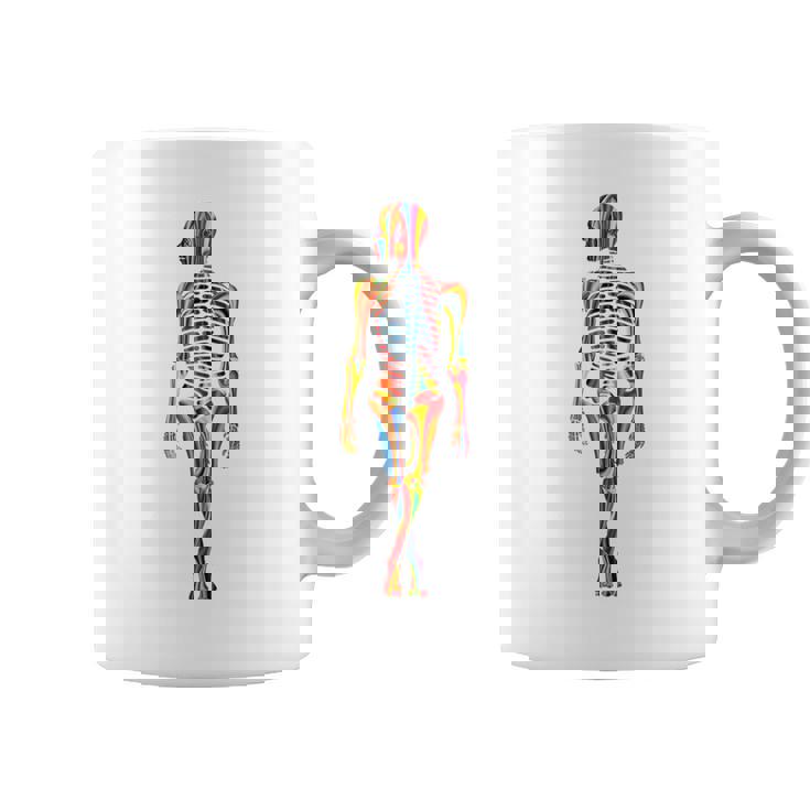 Skelleton カラフル ヒューマンアート 抽象 グラフィック スケルトン コーヒーマグ