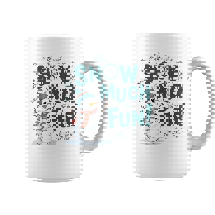 Snow Much Fun 冬 雪だるま おもしろい クリスマス キッズ レディース メンズ コーヒーマグ