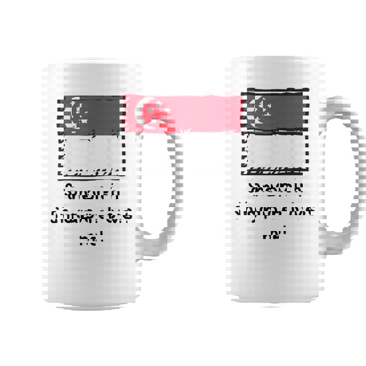 Someone Iningapore Loves Me シンガポール国旗 コーヒーマグ