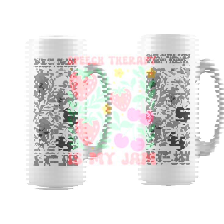 Speech Therapy Is My Jam Boho Floral Speech Pathology Slp Coffee Mug