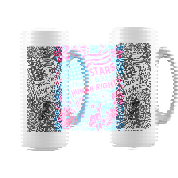 Stars Stripes Human Rights 4Th Of July Floral American Flag Coffee Mug