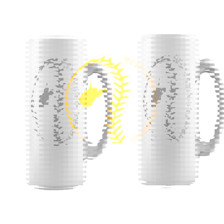 State Of West Virginia Baseball Wv Pride Baseball Threads Coffee Mug