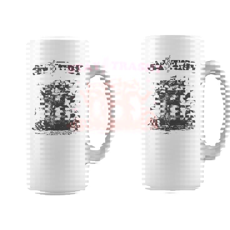 Stay Trashy Raccoon Opossum コーヒーマグ