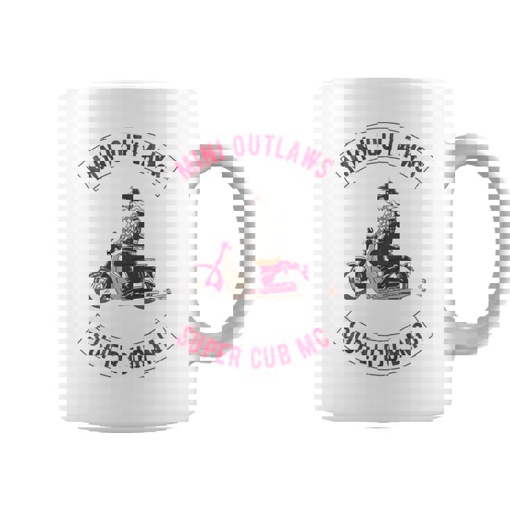 Super Cub スーパーカブ ミニモト 面白 ふざけ ネタ おもしろ バイク アウトロー バイカーギャング 長袖tシャツ コーヒーマグ