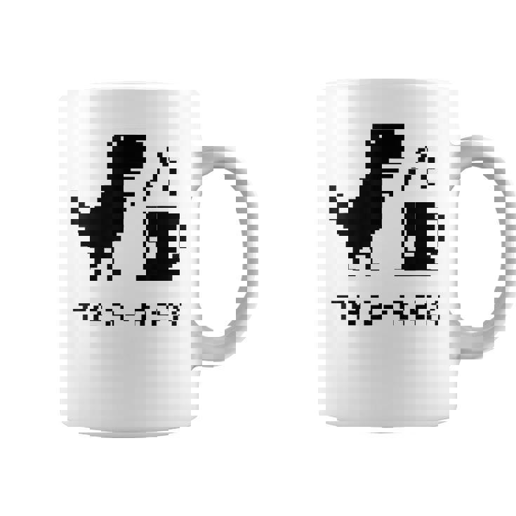 Tea Rex Pixel 8ビットゲーム恐竜 コーヒーマグ