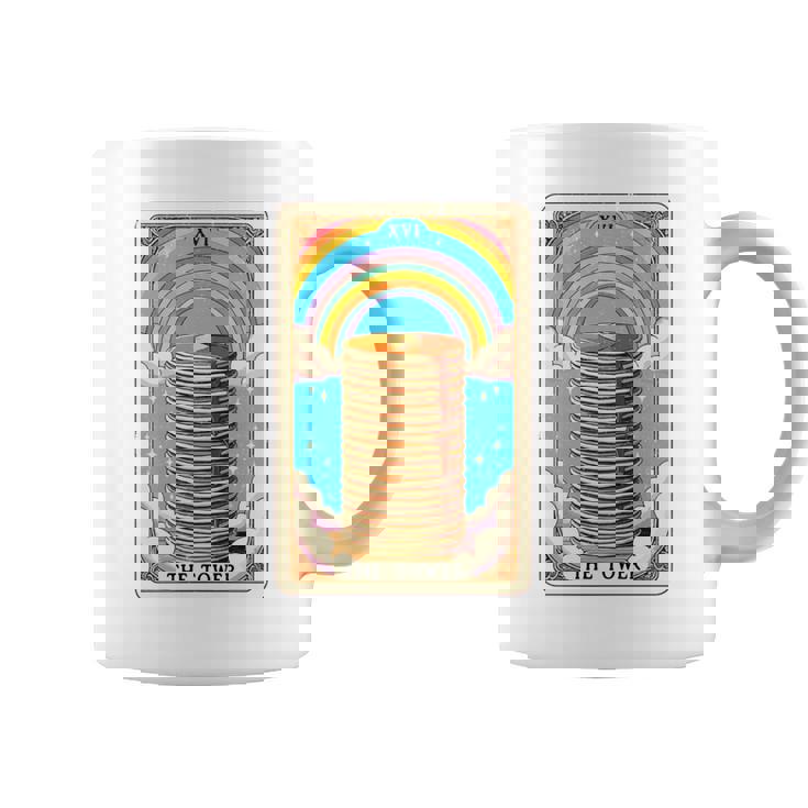 The Tower タロットカード パンケーキタワー 朝食愛好家 長袖tシャツ コーヒーマグ