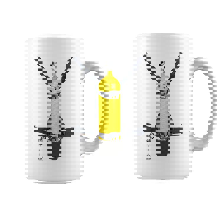 Trompe L'œil スキューバダイビングボトルバック コーヒーマグ