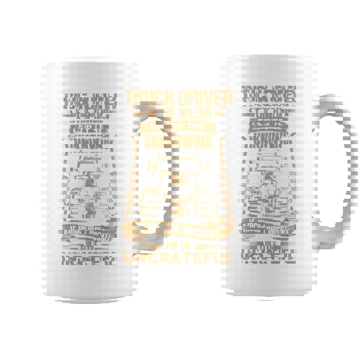 Truck Drivers Fun Truckers トラッキング スカル バックサイド 長袖tシャツ コーヒーマグ