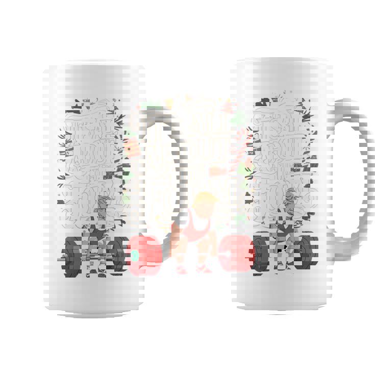 Trump It's All About The Form クリスマス ワークアウト ジム ホリデー 長袖tシャツ コーヒーマグ