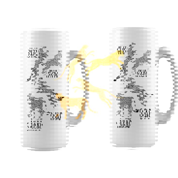 Type Of Cheetahs Breeds Collection、チータープリント、ビッグキャット コーヒーマグ