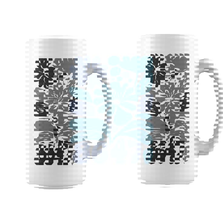 Vintage Retro 8647 Subtle Anti Trump 86 47 Floral Boho Style Coffee Mug