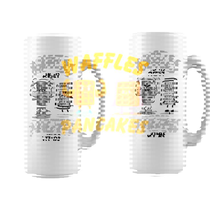 Waffles Are Just Pancakes With Abs Breakfast ワッフル愛好家 コーヒーマグ