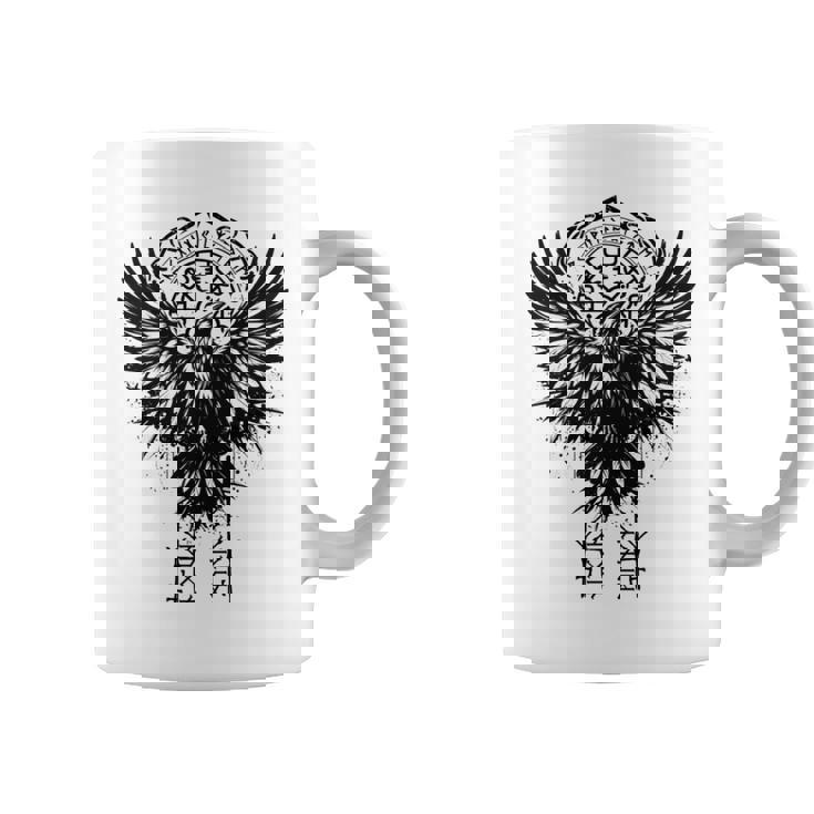 Walhalla Raven Odins ルーンズ ノルディック コンパス バイキング 長袖tシャツ コーヒーマグ