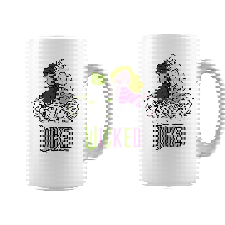 Wicked Elphaba & Glinda Together 遊び心のある漫画スタイル コーヒーマグ