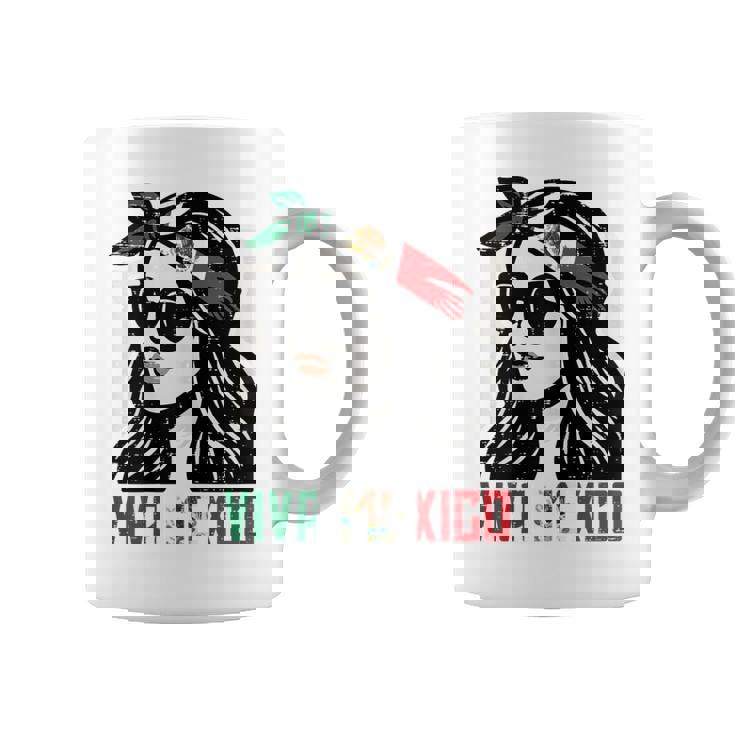 Woman Viva Mexico Flag Cinco De Mayo Mexican Girls Coffee Mug