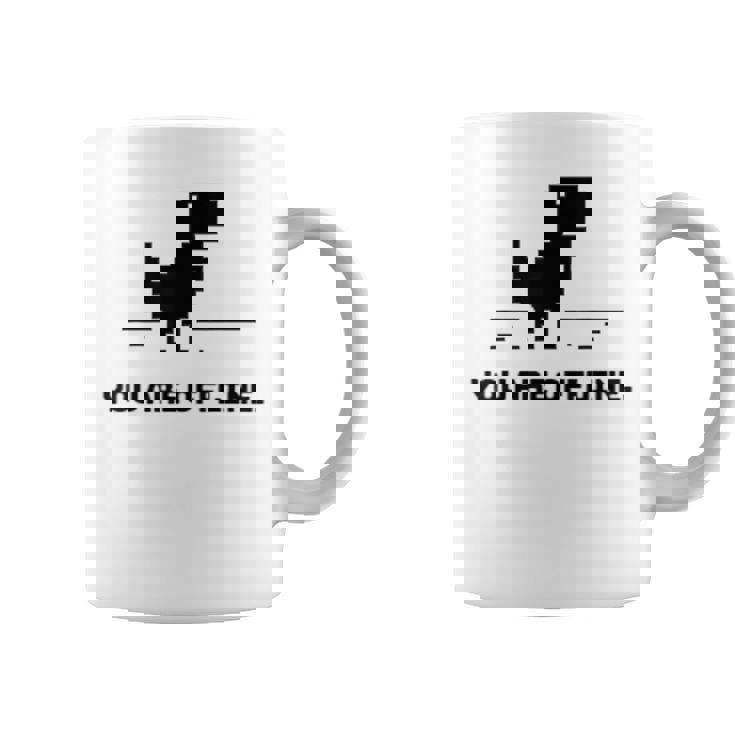You Are Offline T-Rex 恐竜のラン ピクセルアート 恐竜ゲーム コーヒーマグ