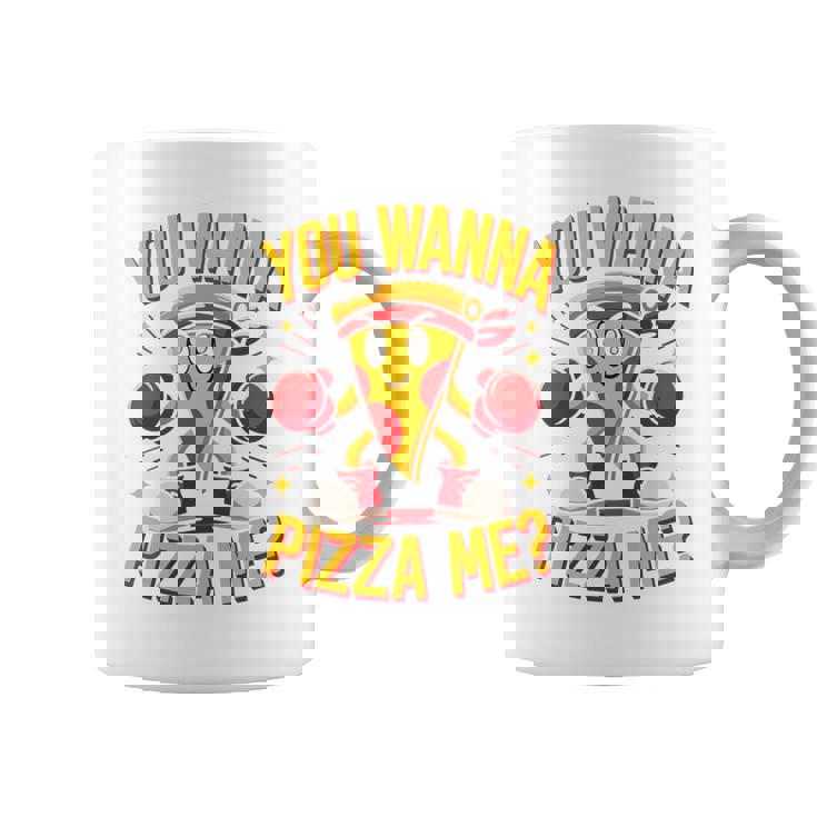 You Wanna Pizza Me 面白い ファイター ピザ愛好家 ファーストフード しゃれ 長袖tシャツ コーヒーマグ