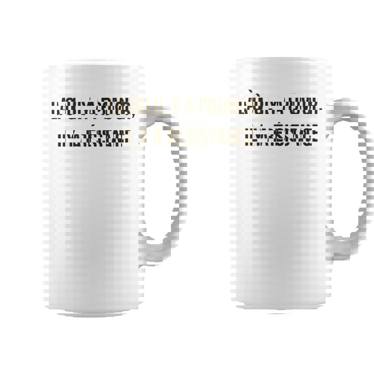 「パワーがあるところ、抵抗がある」 フーコー。 コーヒーマグ