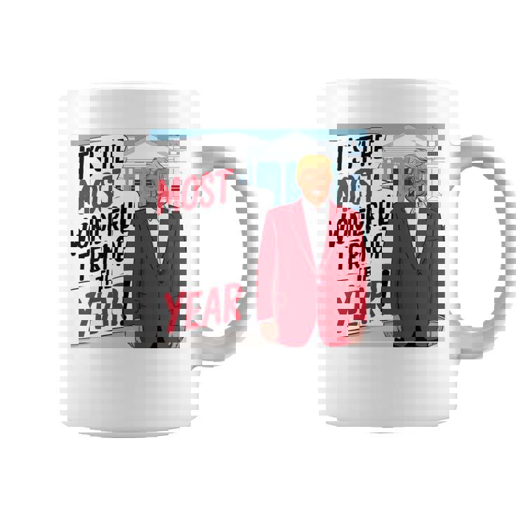 「今年一番素晴らしい言葉だ」トランプクリスマス 長袖tシャツ コーヒーマグ