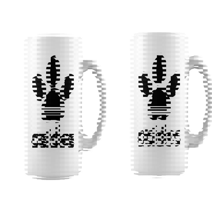 【バックプリント・背中側】Asides アシデス 足です。肉球です。【変なtシャツ屋】スポーツ ブランド パロディ 面白 長袖tシャツ コーヒーマグ