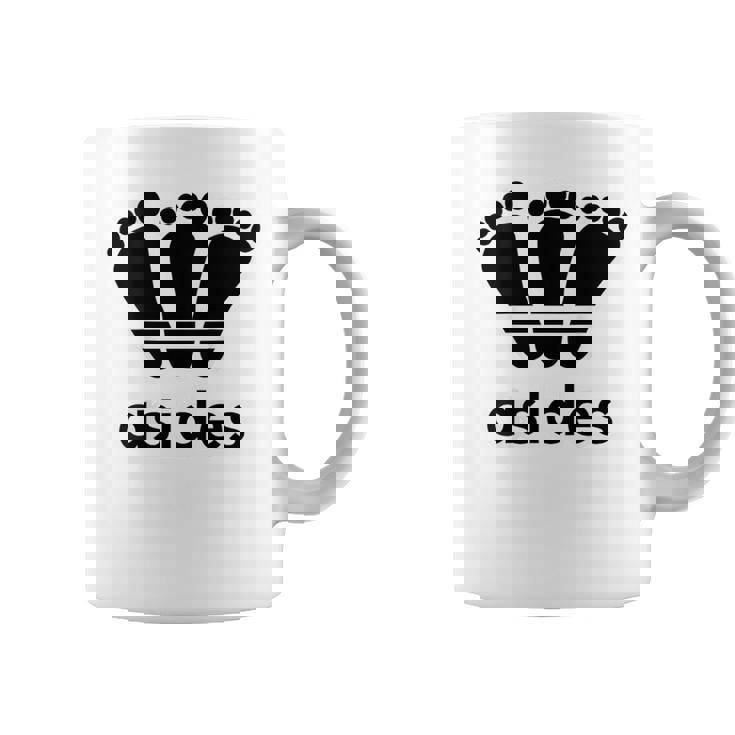 【バックプリント・背中側】アシデス Asides 足です。【変なデザイン屋さん】スポーツ ブランド パロディ 面白 コーヒーマグ