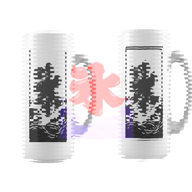 【バックプリント・背中側】氷 のれん 夏（氷屋 かき氷）お祭り 露店 夜店 漢字 文字 昭和レトロ 和柄 イラスト コーヒーマグ