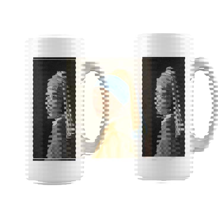 【バックプリント・背中側】真珠の耳飾りの少女／フェルメール【世界の名画】（高精細画像）Vermeer 美術館アート 油絵 コーヒーマグ