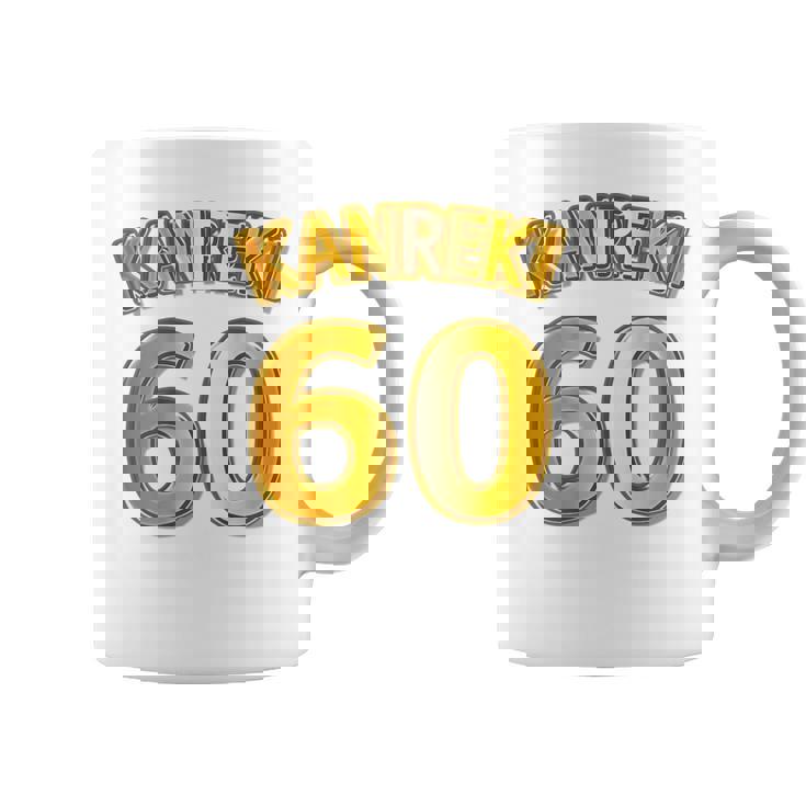 【バックプリント・背中側】還暦 六十歳 60才（ユニフォーム風）赤 レッド【金プレート風 文字】誕生日 面白 コーヒーマグ