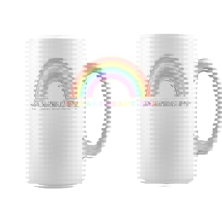 あなたは美しい虹と太陽の光です コーヒーマグ