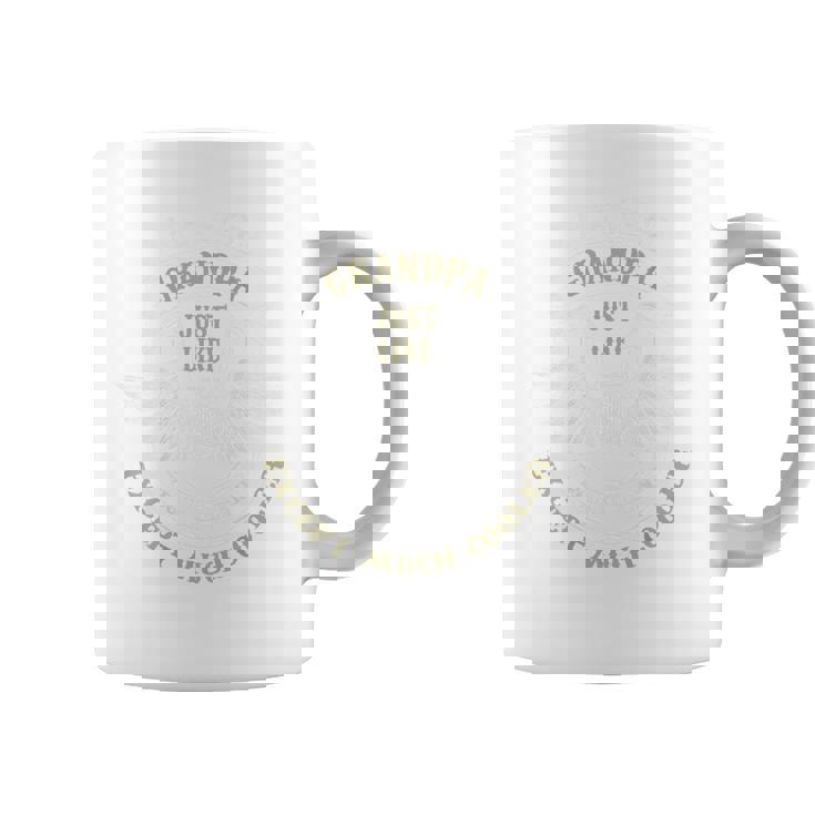 バックプリント おじいちゃんみたいだけどかっこいいバイカーのおじいちゃん コーヒーマグ