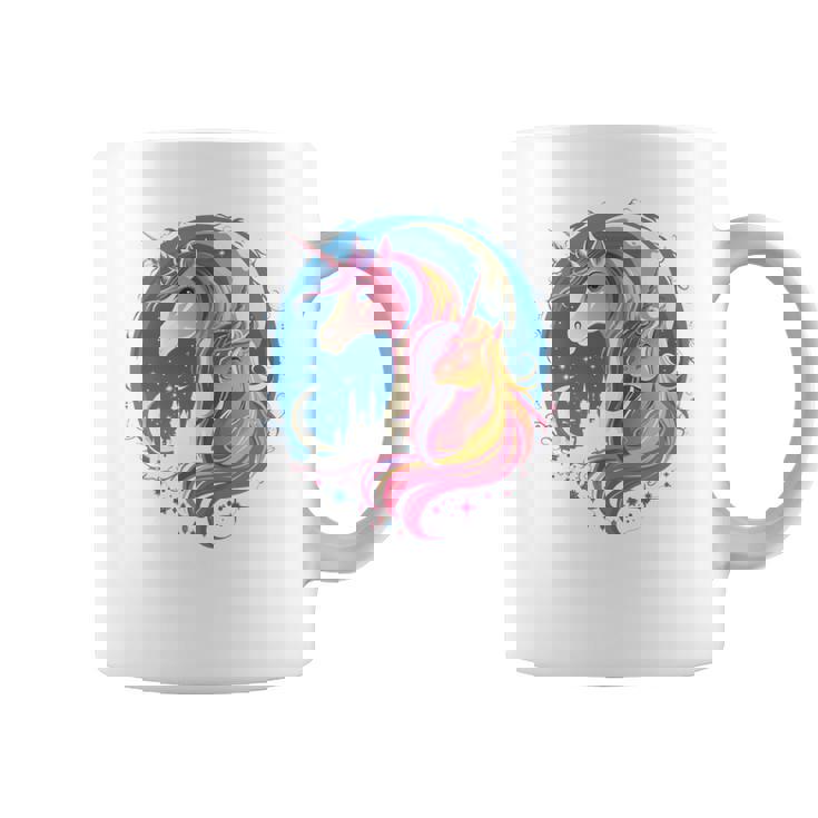 お揃いのママと娘 ユニコーン ナイトシャツ 母の日 長袖tシャツ コーヒーマグ