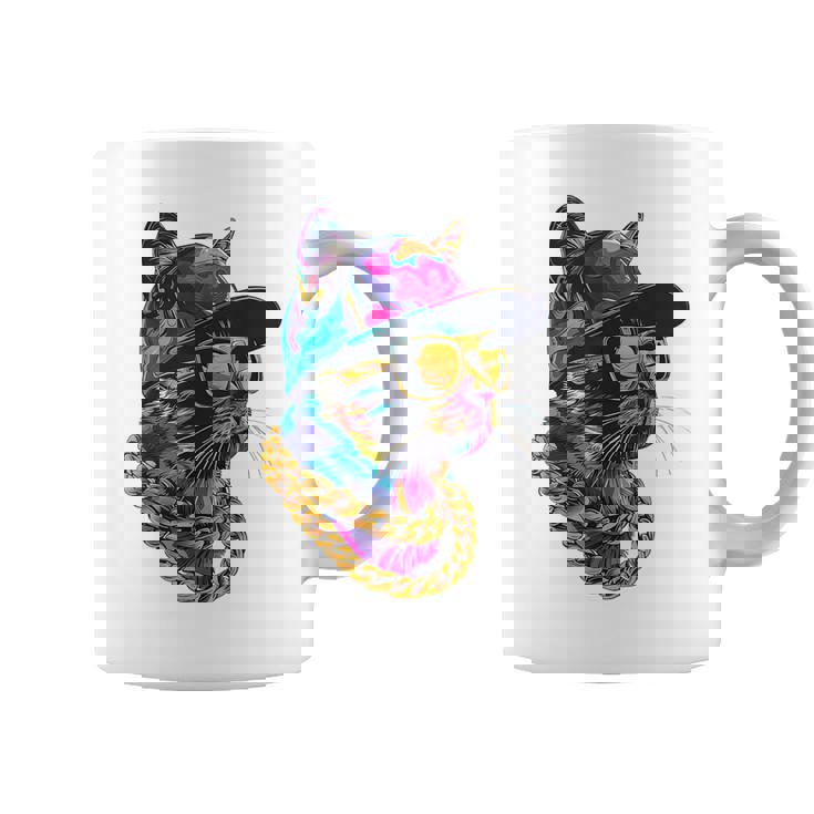 かっこいい ヒップホップ 猫 アーバン ストリートウェア B-Boy グラフィティ コーヒーマグ