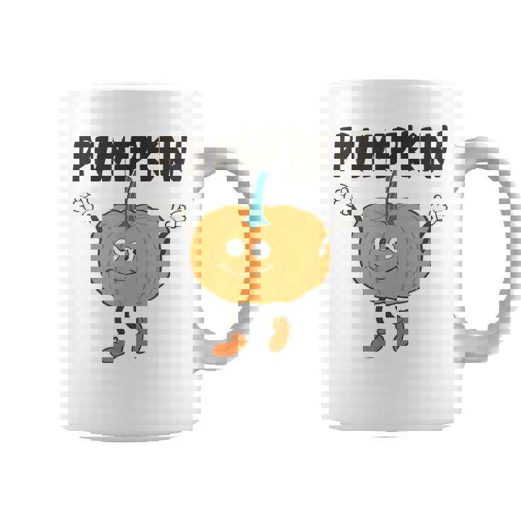 かぼちゃ Pumpkin キャラクター 顔 イラスト かわいい おもしろ シンプル ゆるい 野菜 ゆるキャラ コーヒーマグ