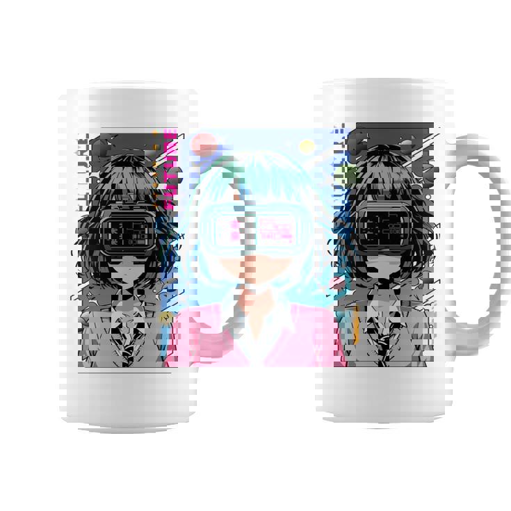 かわいいアニメの女の子 長袖tシャツ コーヒーマグ