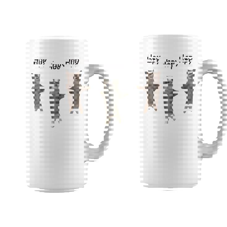 かわいいジャンピング ハッピーキャット ミーム トレンド ファニー コーヒーマグ