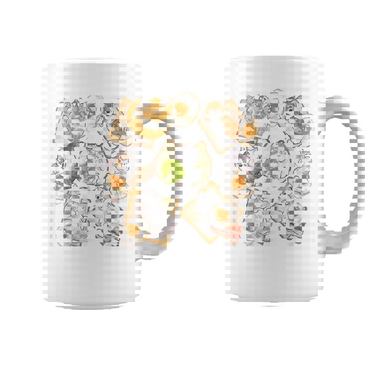 かわいい猫のパンおかしな猫と卵好き。 コーヒーマグ